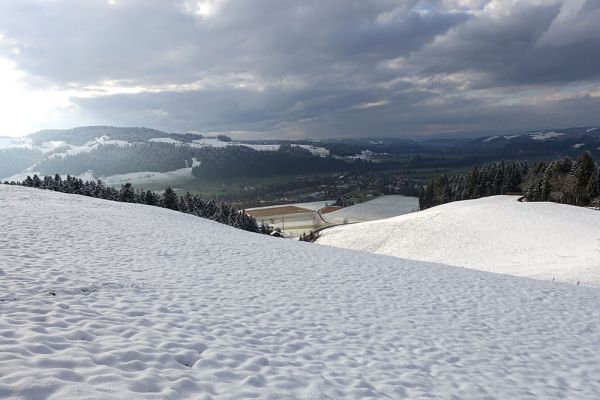 Blick nach Zollbrück Winter